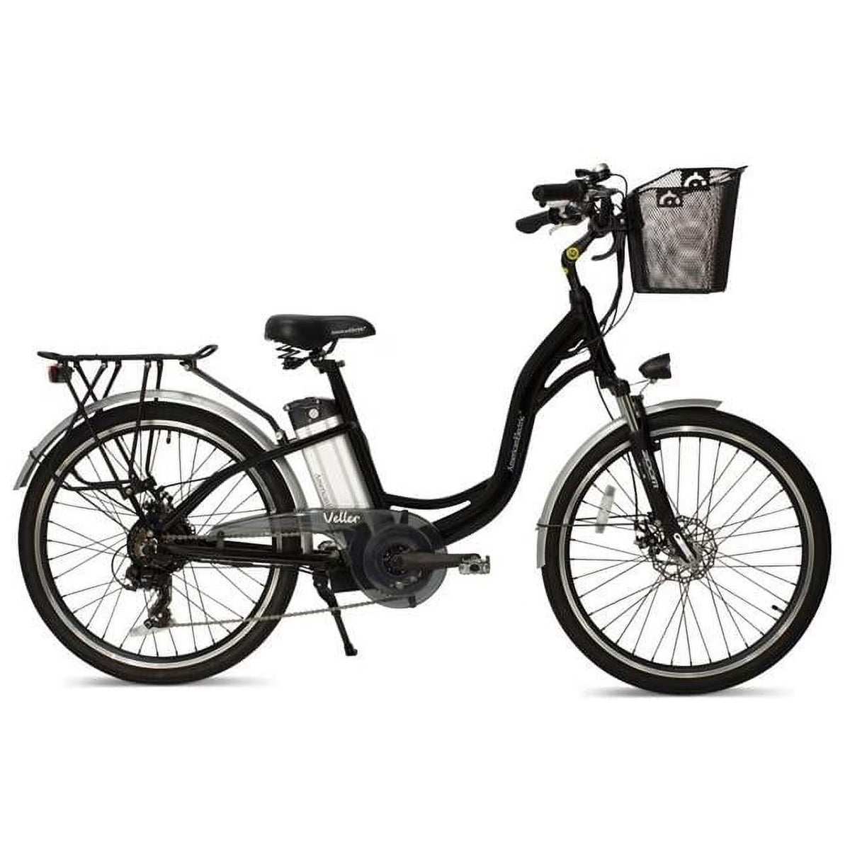 350W Electric Beach Cruiser Electric Bike, Black
