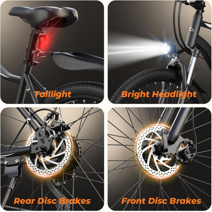 Electric Bike, 1000W/750W Motor, 20MPH, 70-55 Miles, 26" Tires, APP