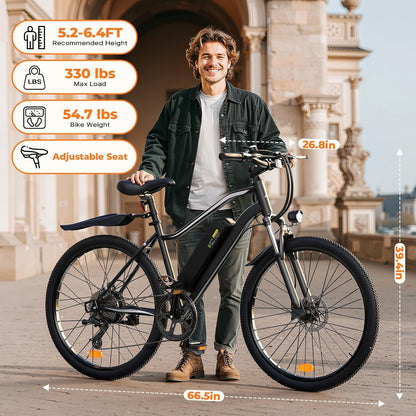 Electric Bike, 1000W/750W Motor, 20MPH, 70-55 Miles, 26" Tires, APP