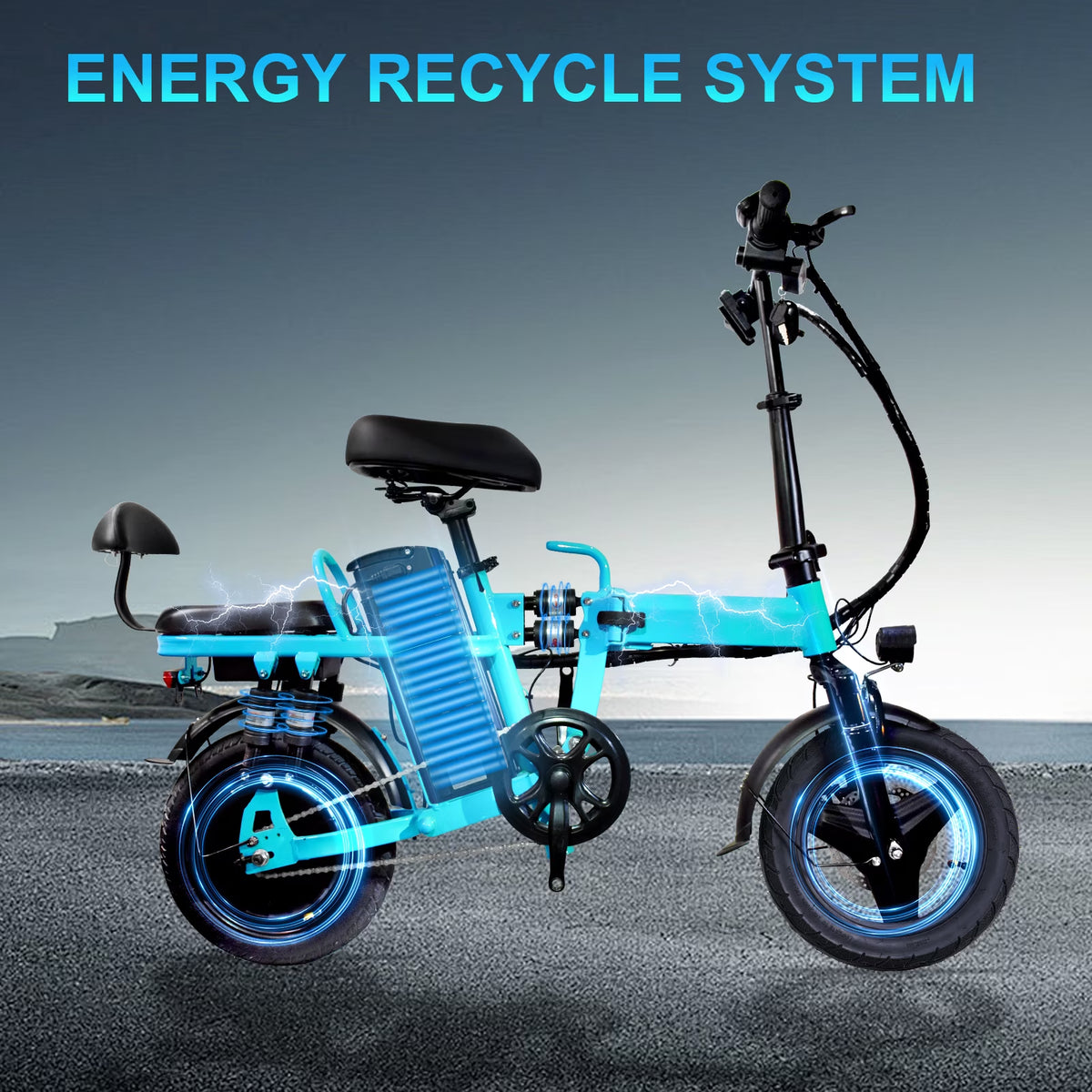 750W Folding Electric Bike,48V 20AH Removable Battery E Bike,20Mph,50 Miles Max Range Electric Bike for Adults,14" Tire Foldable Ebike,Adult Electric Bicycle for Commute
